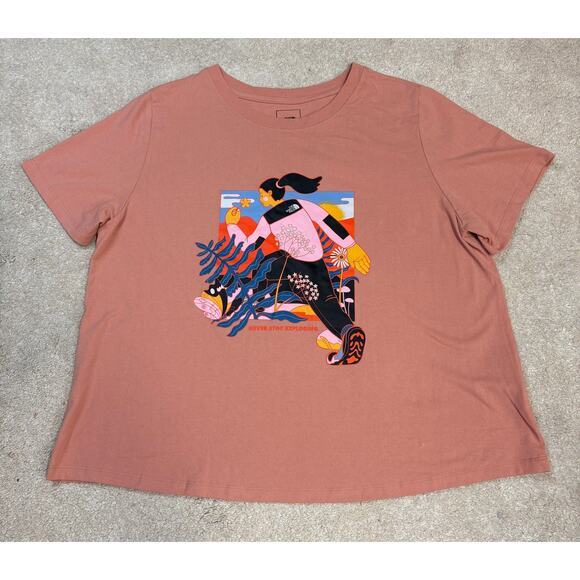 The North Face Naomi Otsu Never Stop Exploring Graphic T-Shirt Size 2X - Picture 1 of 6